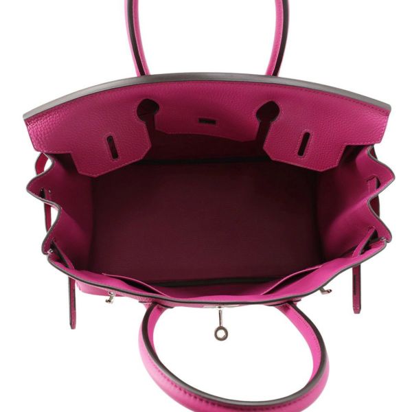 エルメス バーキン30 ローズパープル/シルバー金具 トゴ A刻印 HERMES Birkin ハンドバッグ