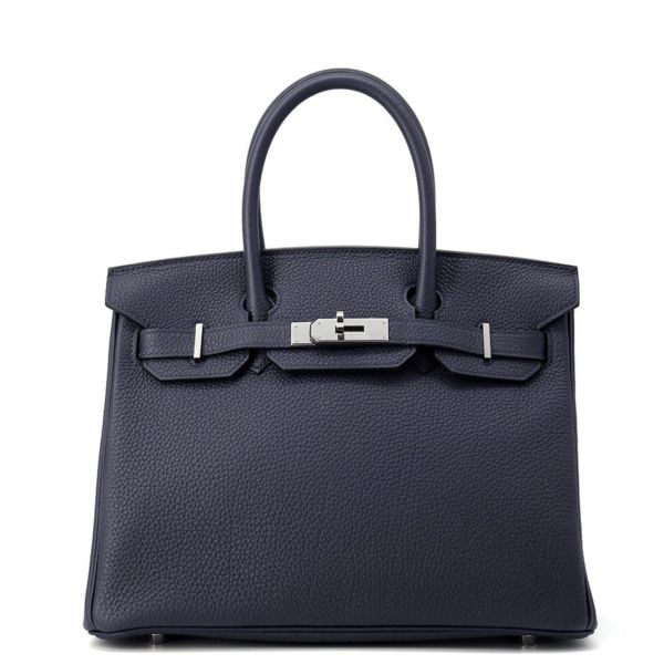 エルメス バーキン30 ブルーニュイ/シルバー金具 トゴ Y刻印 HERMES Birkin ハンドバッグ