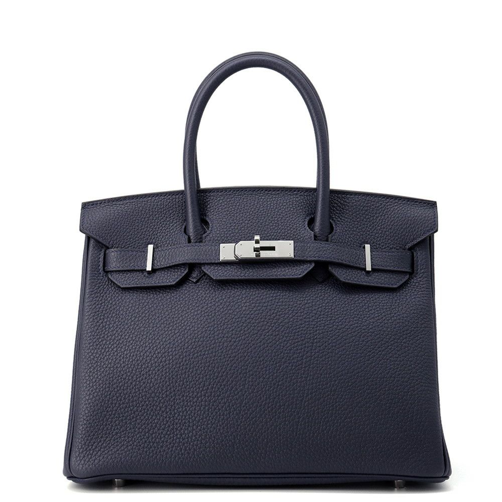 エルメス バーキン30 ブルーニュイ/シルバー金具 トゴ Y刻印 HERMES Birkin ハンドバッグ
