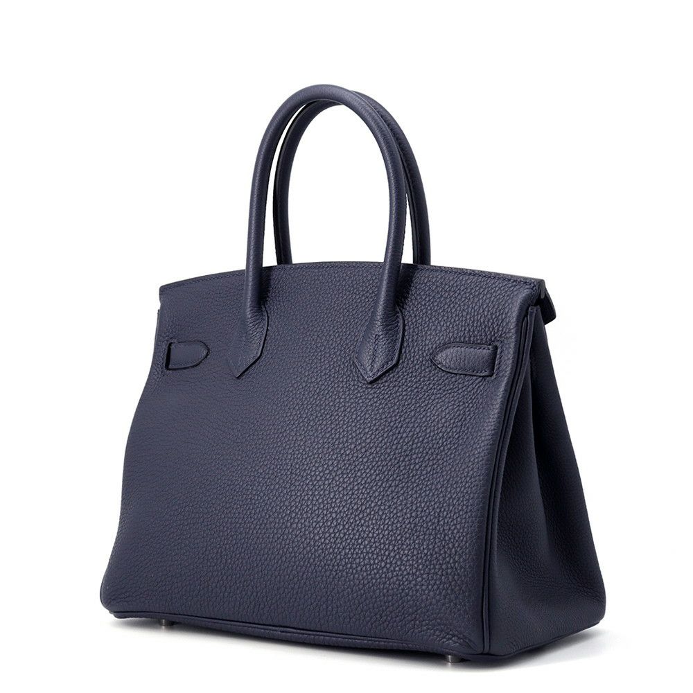 エルメス バーキン30 ブルーニュイ/シルバー金具 トゴ Y刻印 HERMES Birkin ハンドバッグ