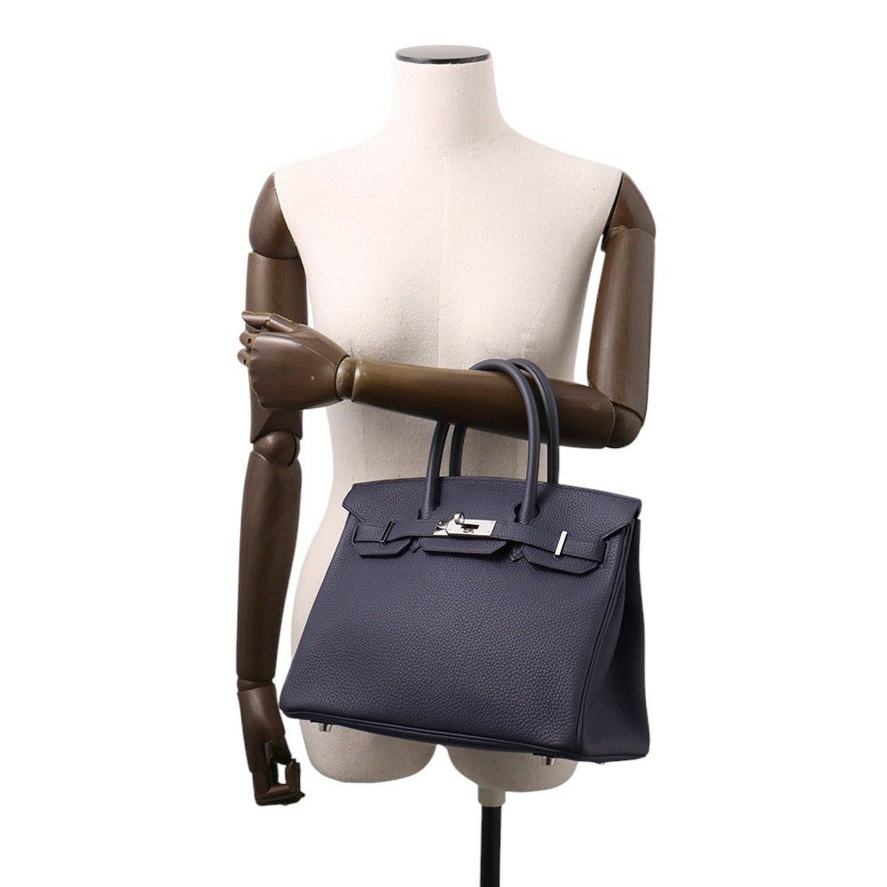 エルメス バーキン30 ブルーニュイ/シルバー金具 トゴ Y刻印 HERMES Birkin ハンドバッグ