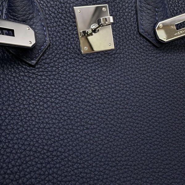エルメス バーキン30 ブルーニュイ/シルバー金具 トゴ Y刻印 HERMES Birkin ハンドバッグ