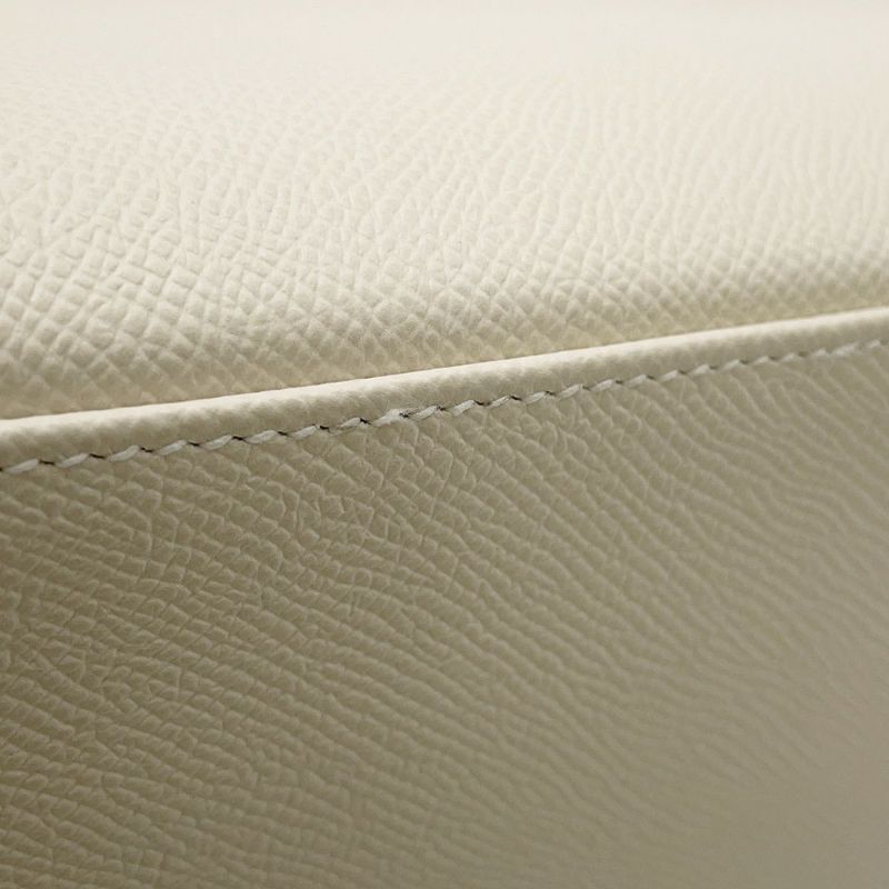 エルメス ハンドバッグ ケリー28 外縫い クレ/シルバー金具 エプソン W刻印 2wayショルダー