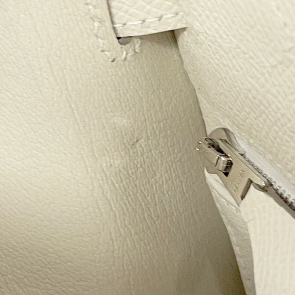 エルメス ハンドバッグ ケリー28 外縫い クレ/シルバー金具 エプソン W刻印 2wayショルダー