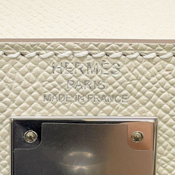 エルメス ハンドバッグ ケリー28 外縫い クレ/シルバー金具 エプソン W刻印 2wayショルダー
