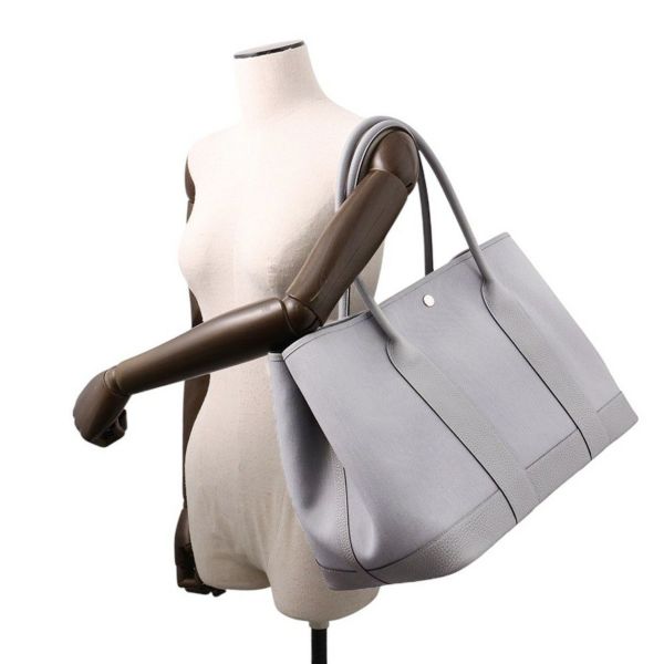 エルメス トートバッグ ネオ・ガーデン ヴォヤージュ グリパンタン/シルバー金具 トワルオフィシェ/ネゴンダ K刻印 ガーデンパーティー