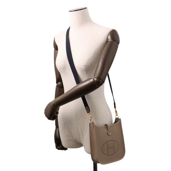 エルメス エブリンTPM 111cm アマゾン  エトゥープ/ブルーインディゴ/シルバー金具 トリヨンクレマンス K刻印