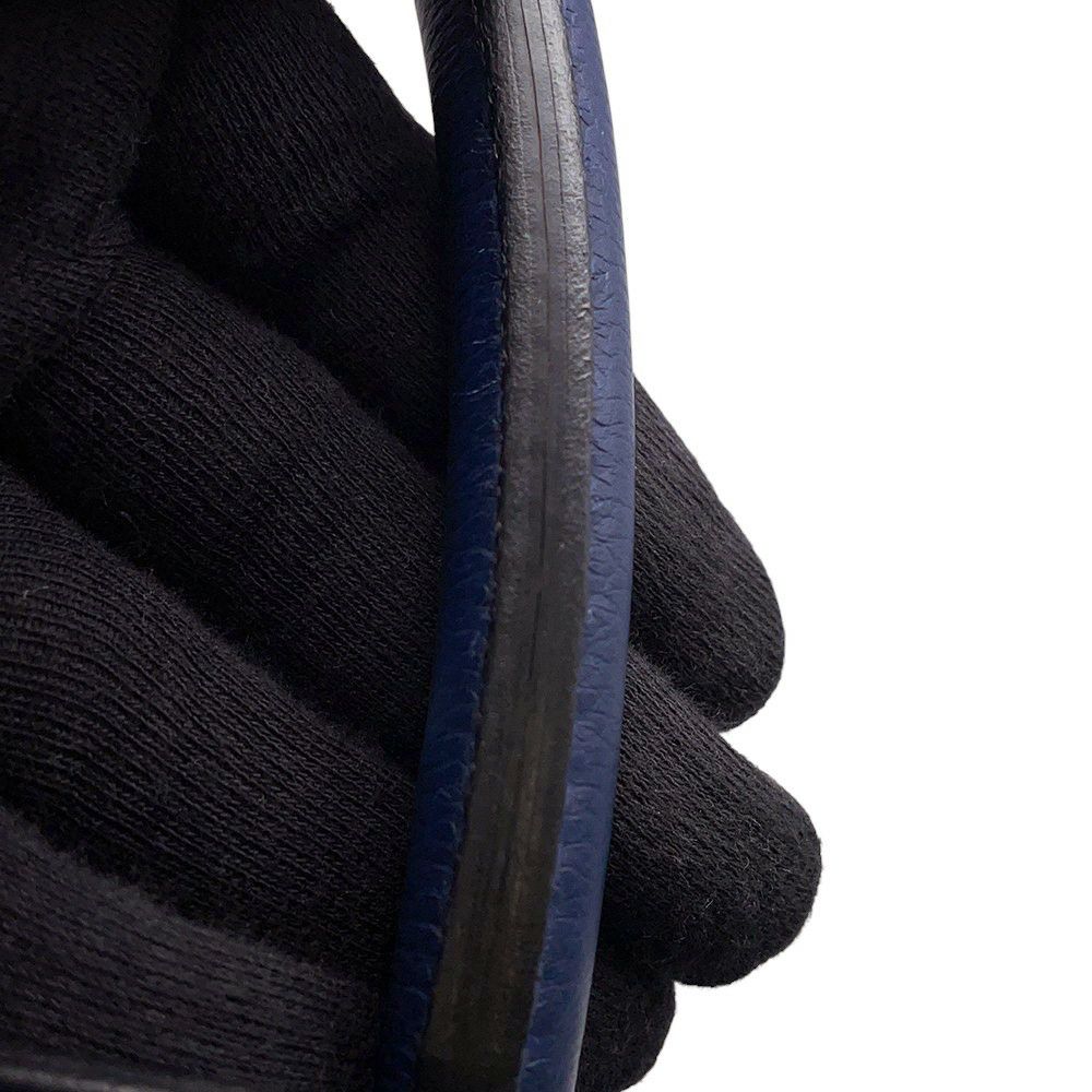 エルメス ハンドバッグ オータクロア40 ブルーニュイ/シルバー金具 トゴ/トワルミリタリー B刻印