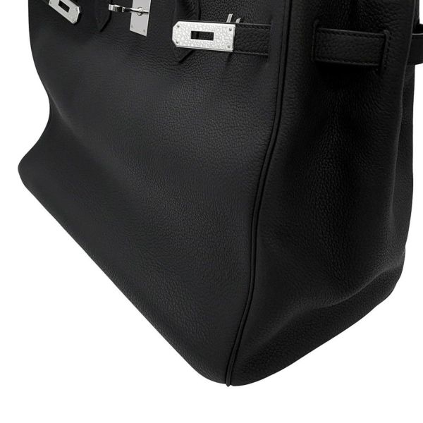 エルメス バーキン40 ブラック/シルバー金具 トゴ U刻印 HERMES Birkin ハンドバッグ 黒