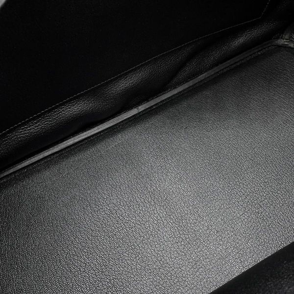 エルメス バーキン40 ブラック/シルバー金具 トゴ U刻印 HERMES Birkin ハンドバッグ 黒