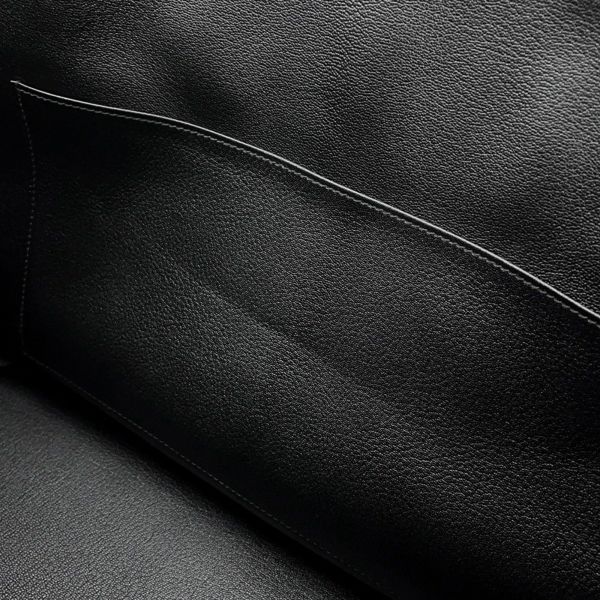 エルメス バーキン40 ブラック/シルバー金具 トゴ U刻印 HERMES Birkin ハンドバッグ 黒