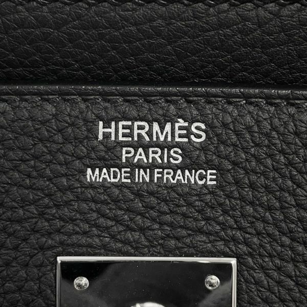 エルメス バーキン40 ブラック/シルバー金具 トゴ U刻印 HERMES Birkin ハンドバッグ 黒