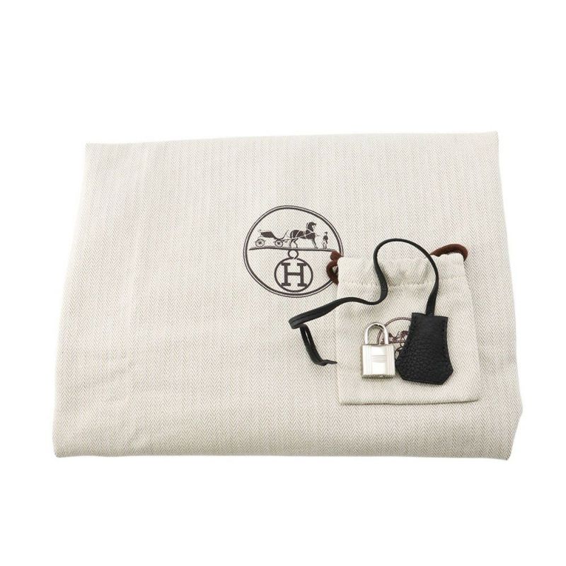 エルメス バーキン40 ブラック/シルバー金具 トゴ U刻印 HERMES Birkin ハンドバッグ 黒