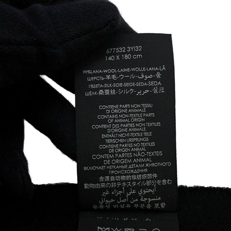 サンローランパリ ブランケット リヴ ドロワ エクスクルーシブ  ウール シルク 677532 SAINT LAURENT PARIS ひざ掛け