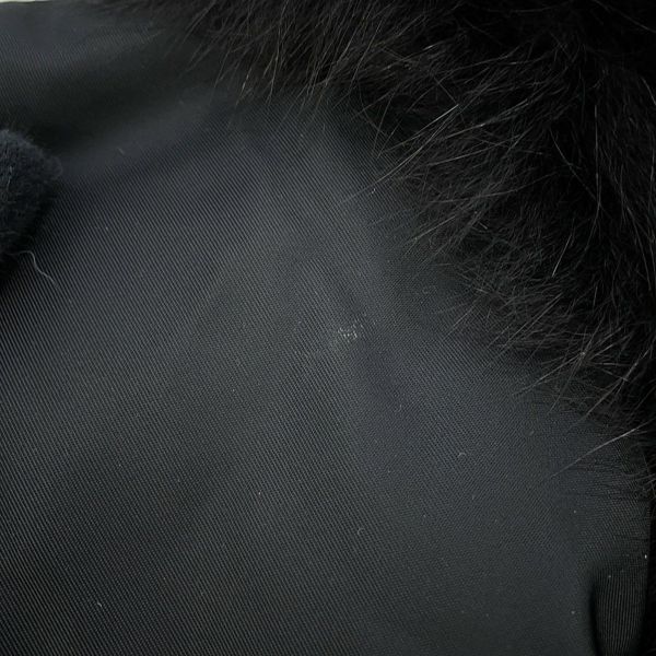 ミュウミュウ ダウンコート フォックスファー ポリエステル レディースサイズ38 MS1353 Miu Miu アウター 黒