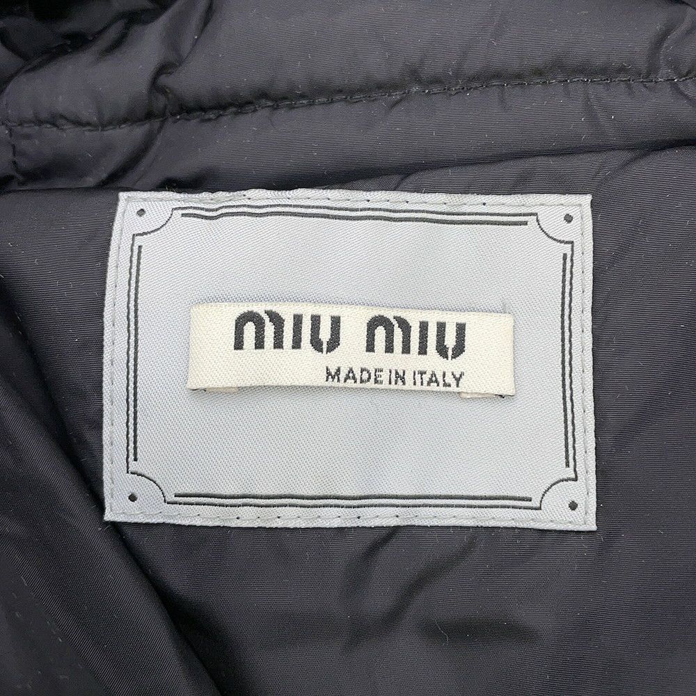 ミュウミュウ ダウンコート フォックスファー ポリエステル レディースサイズ38 MS1353 Miu Miu アウター 黒