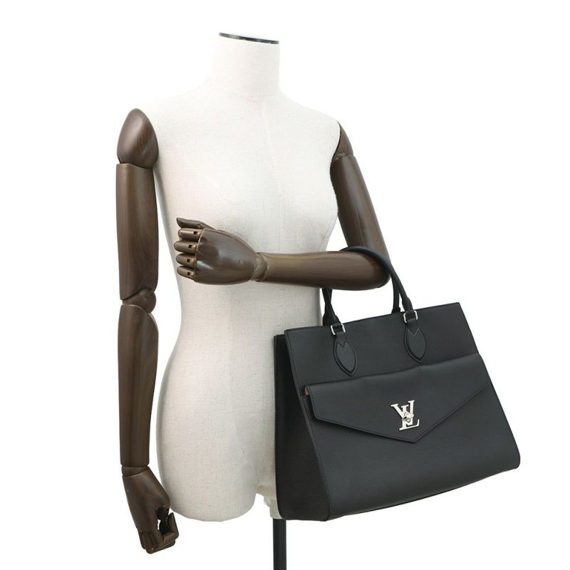 ルイヴィトン ハンドバッグ レザー ロックミー・トート MM M56099 ヴィトン バッグ 2way ショルダーバッグ ブラック 黒
