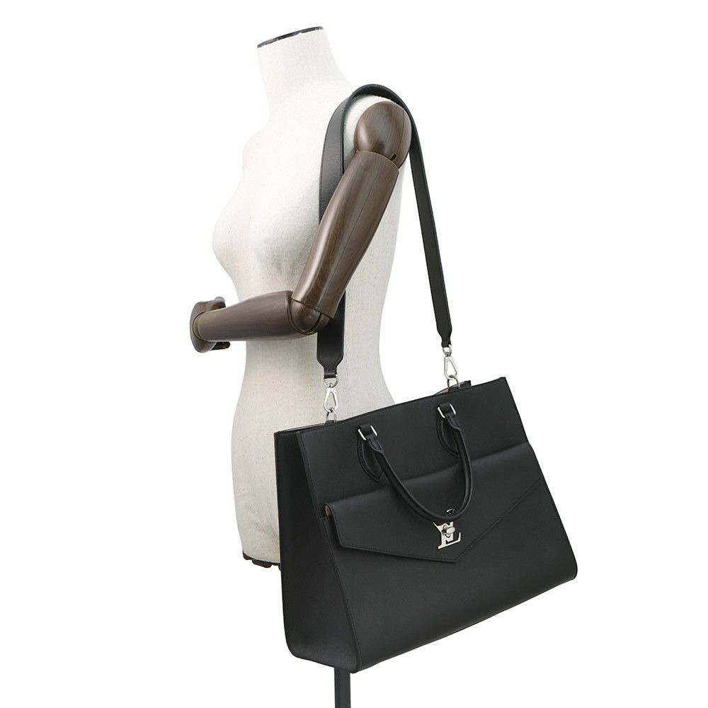 ルイヴィトン ハンドバッグ レザー ロックミー・トート MM M56099 ヴィトン バッグ 2way ショルダーバッグ ブラック 黒