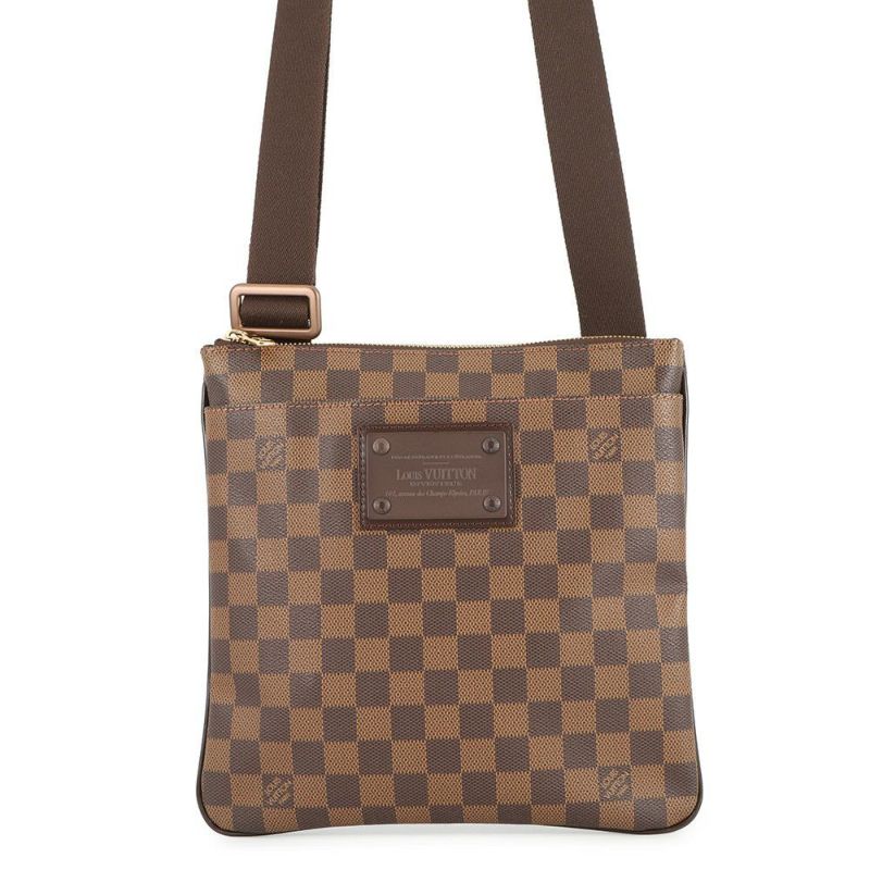 ルイヴィトン ショルダーバッグ ダミエ・エベヌ ポシェット・プラット・ブルックリン N41100 LOUIS VUITTON ヴィトン バッグ