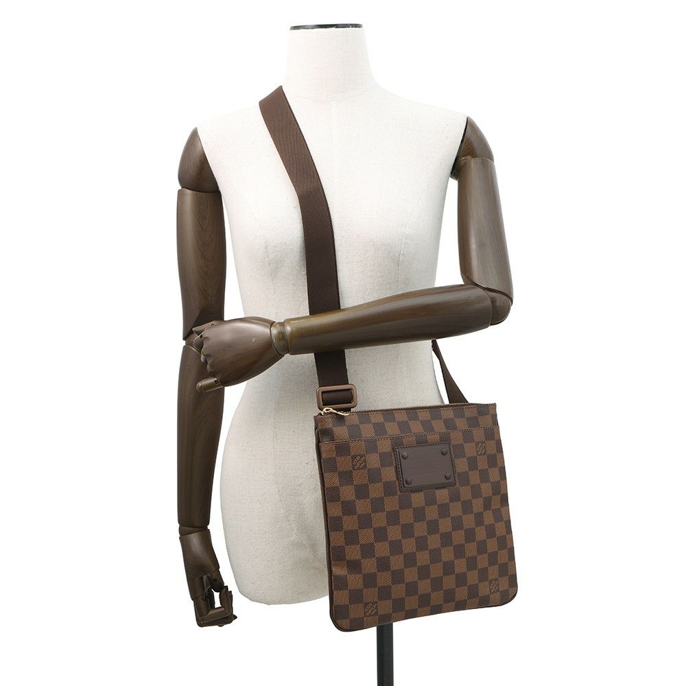 ルイヴィトン ショルダーバッグ ダミエ・エベヌ ポシェット・プラット・ブルックリン N41100 LOUIS VUITTON ヴィトン バッグ