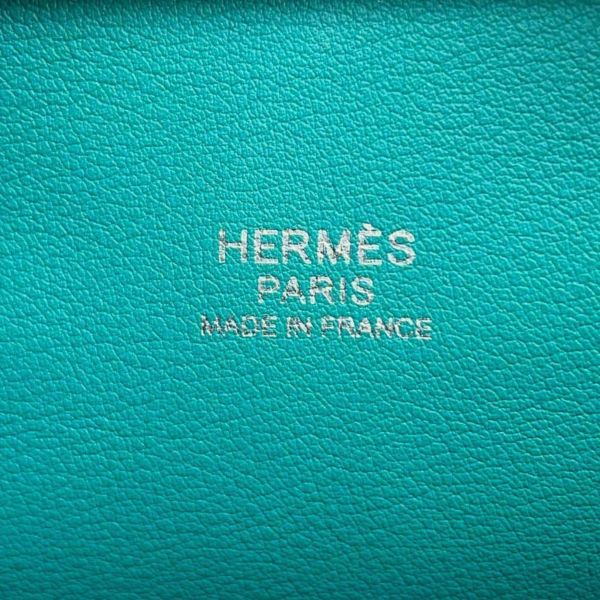 エルメス ハンドバッグ プリュム ミニ ブルーパオン/シルバー金具 スイフト X刻印 HERMES バッグ