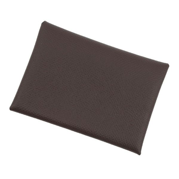 エルメス コインケース カルヴィ デュオ ルージュセリエ/シルバー金具 エプソン W刻印