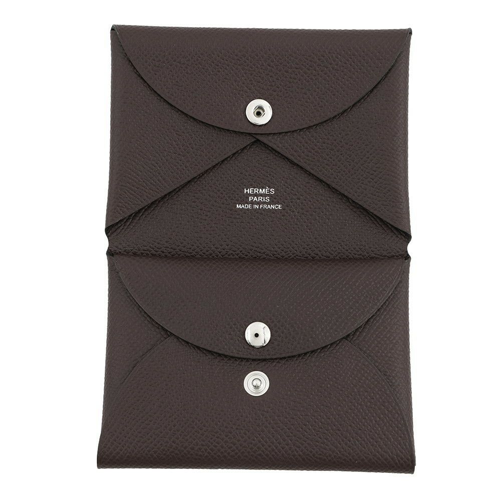 エルメス コインケース カルヴィ デュオ ルージュセリエ/シルバー金具 エプソン W刻印