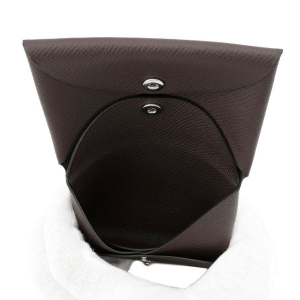 エルメス コインケース カルヴィ デュオ ルージュセリエ/シルバー金具 エプソン W刻印