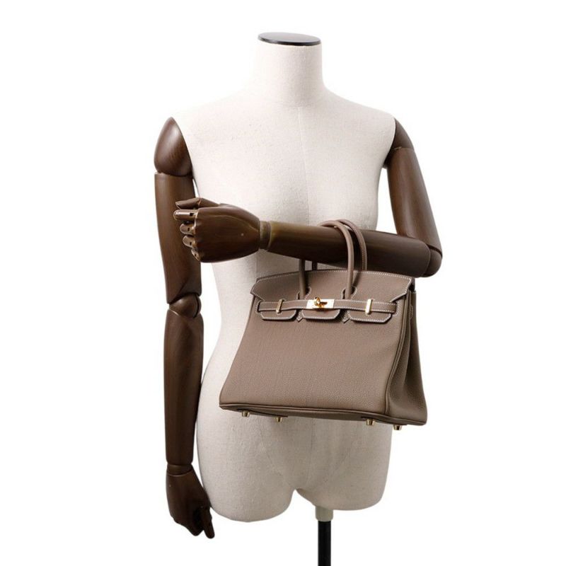 エルメス バーキン25 エトゥープ/ゴールド金具 トゴ K刻印 HERMES Birkin ハンドバッグ