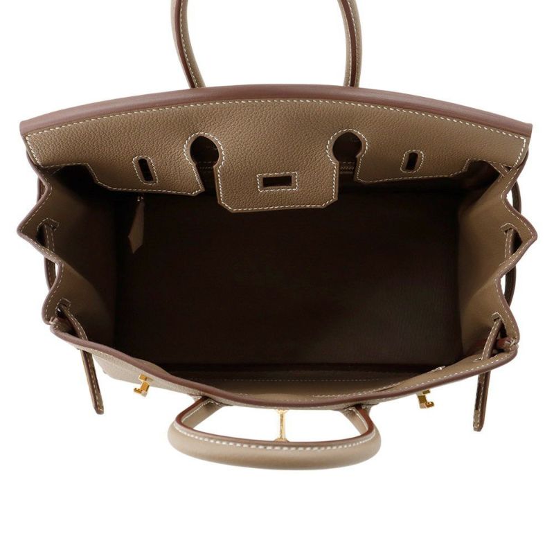 エルメス バーキン25 エトゥープ/ゴールド金具 トゴ K刻印 HERMES Birkin ハンドバッグ