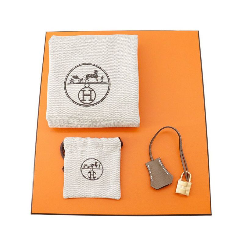 エルメス バーキン25 エトゥープ/ゴールド金具 トゴ K刻印 HERMES Birkin ハンドバッグ