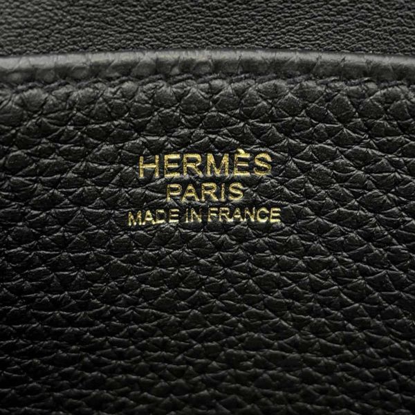 エルメス ハンドバッグ アルザン25 ブラック/ゴールド金具 トリヨンクレマンス U刻印 2wayショルダー 黒