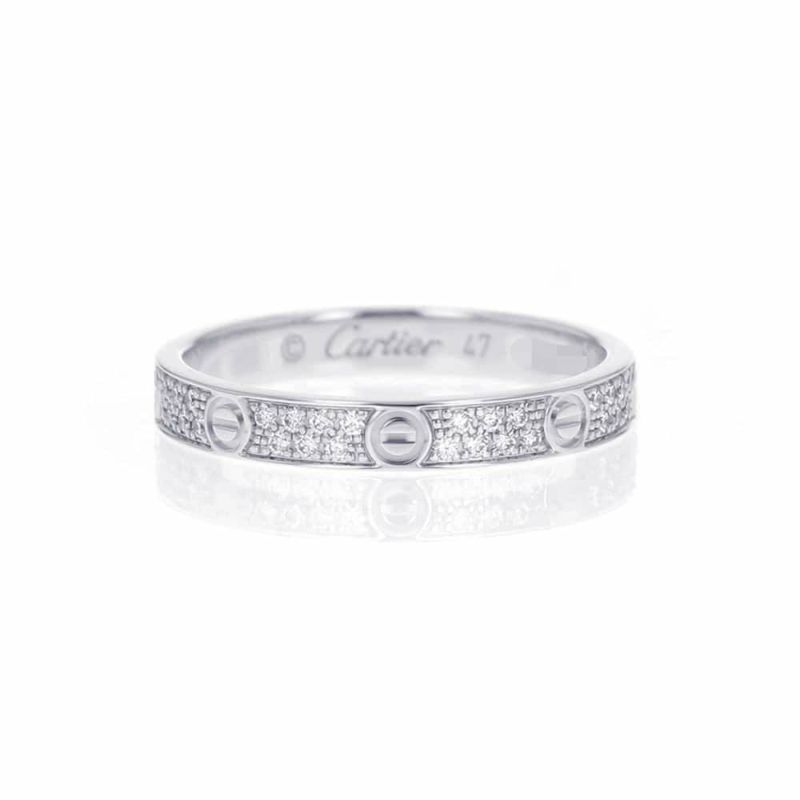 カルティエ リング ラブリング スモールモデル ダイヤモンド K18WGホワイトゴールド リングサイズ47 B4218247 Cartier 指輪
