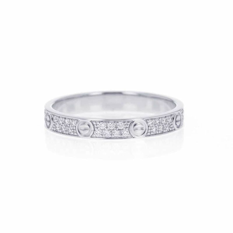 カルティエ リング ラブリング スモールモデル ダイヤモンド K18WGホワイトゴールド リングサイズ47 B4218247 Cartier 指輪