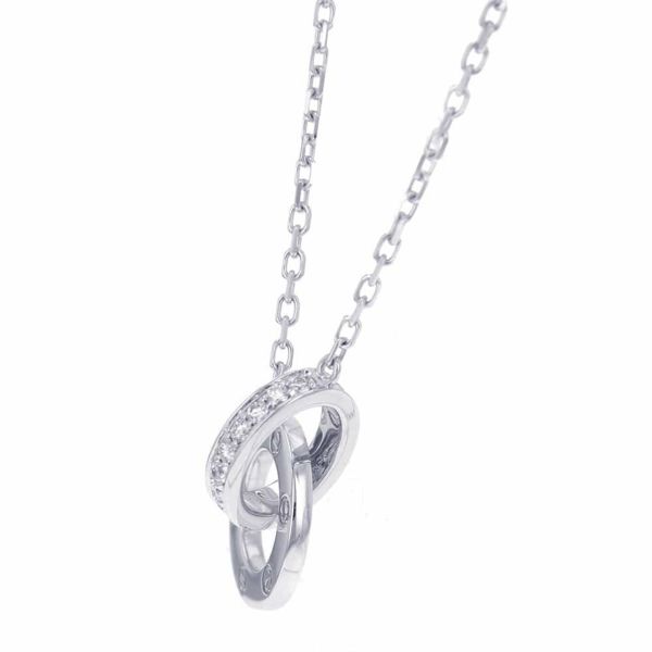 カルティエ ネックレス ラブ シェイプ パヴェ ダイヤモンド 48P 計0.30ct K18WG Cartier ジュエリー