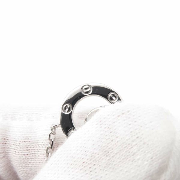 カルティエ ネックレス ラブ シェイプ パヴェ ダイヤモンド 48P 計0.30ct K18WG Cartier ジュエリー