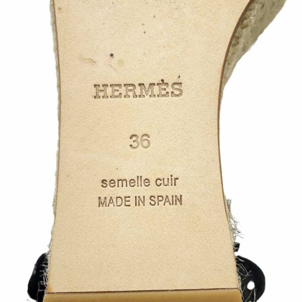 エルメス サンダル エスパドリーユ イテア 30 レディースサイズ36 HERMES 靴 白