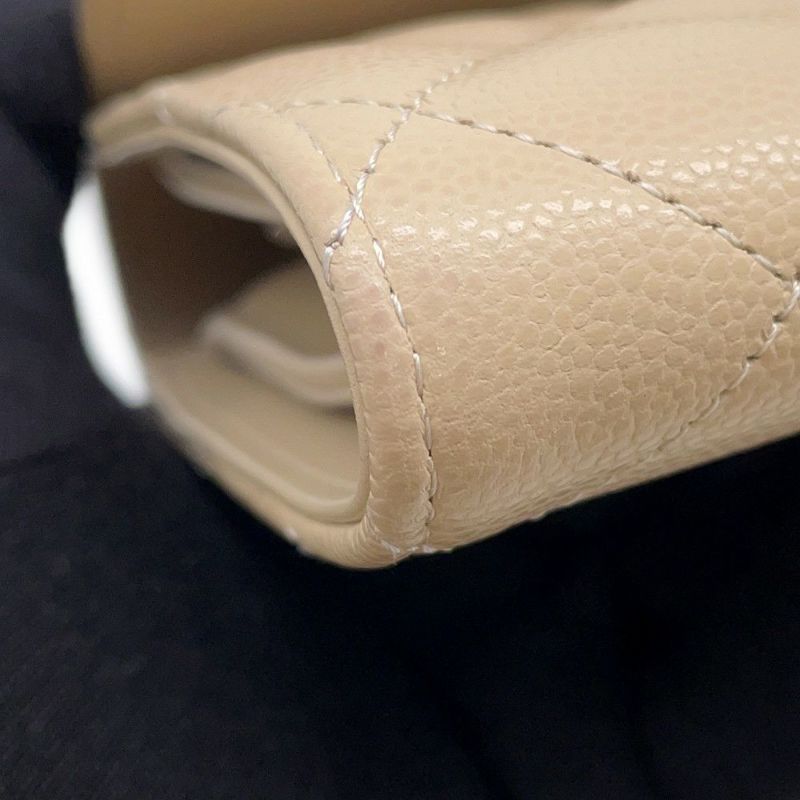 シャネル 三つ折り財布 マトラッセ ココマーク キャビアスキン AP0232 CHANEL 財布