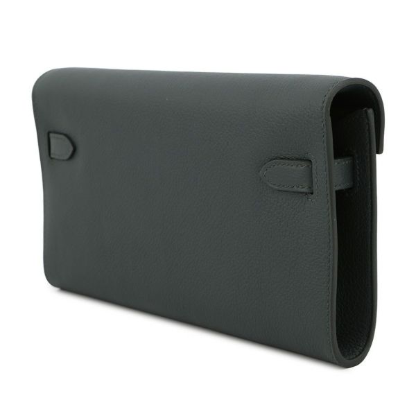 エルメス ケリーウォレット ロング トゥーゴー ヴェールマングローブ/ゴールド金具 エバーカラー K刻印