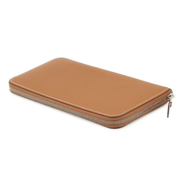 エルメス 長財布 アザップロング シルクイン ゴールド/シルバー金具 エプソン Y刻印 HERMES 財布