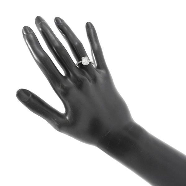 ティファニー リング ソレスト エメラルドカット リング ダイヤモンド 中石0.88ct Pt950プラチナ サイズ約11号 鑑定書付き 指輪