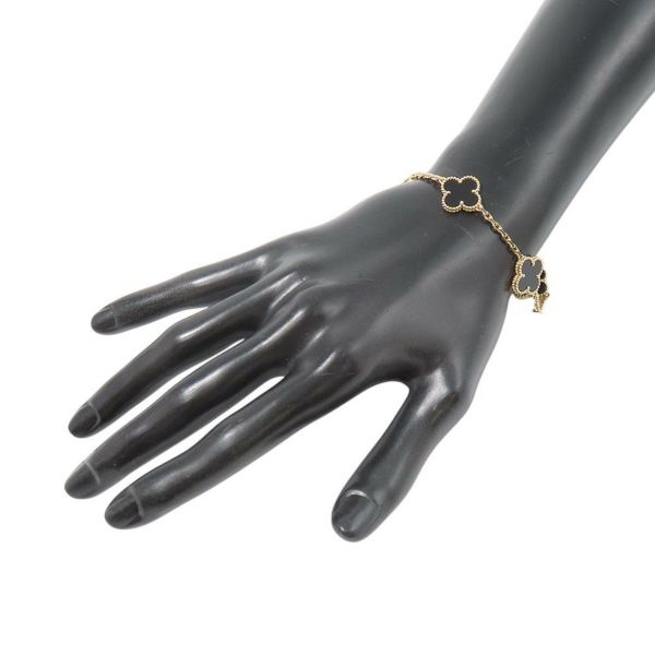 ヴァンクリーフ＆アーペル ブレスレット ヴィンテージ アルハンブラ ブレスレット 5モチーフ オニキス K18YGイエローゴールド VCARA41300