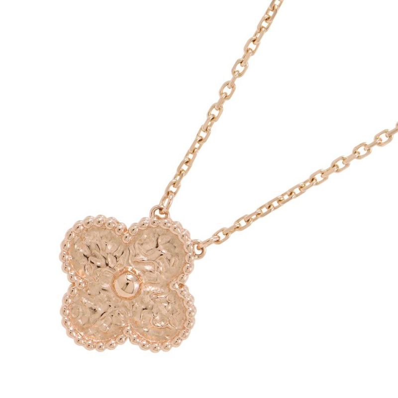 ヴァンクリーフ&アーペル ネックレス ヴィンテージ アルハンブラ ペンダント K18PGピンゴールド Van Cleef & Arpels