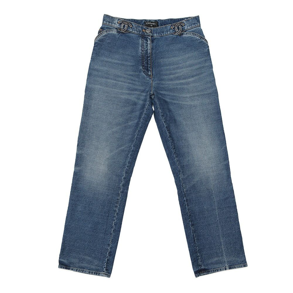 シャネル パンツ ココマーク ウォッシュドデニム コットン レディースサイズ38 P76791 ボトムス