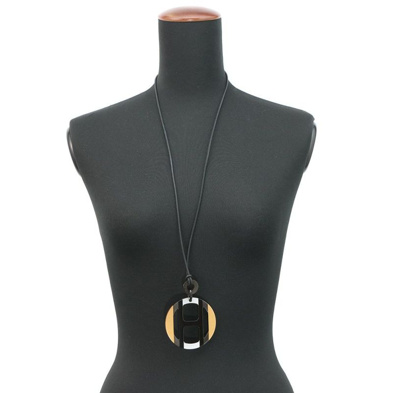 エルメス ネックレス Hエキップ Equipe バッファローホーン イリュージョン ドゥ ニュイ HERMES アクセサリー