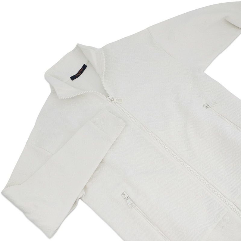 ルイヴィトン ジャケット LVSE モノグラム フリーストラックスーツ メンズズサイズXS 1AATUL LOUIS VUITTON 白