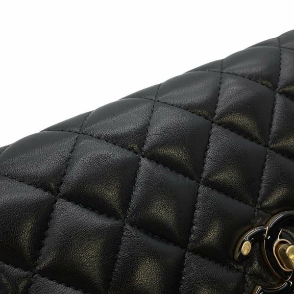 シャネル チェーンウォレット マトラッセ ココマーク シャイニーラムスキン AP3938 CHANEL 財布 黒