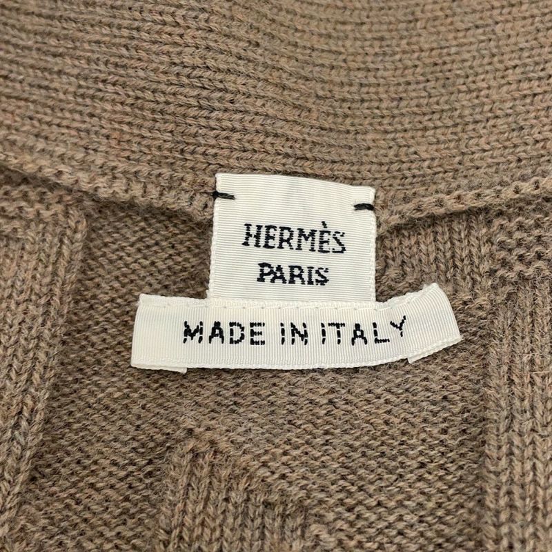 エルメス ロングカーディガン Hモチーフ ウール レディースサイズ36 HERMES トップス