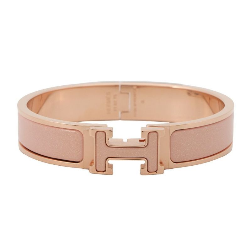 エルメス ブレスレット クリックH クリッククラックPM グリッター ローズ・カッサータ HERMES アクセサリー