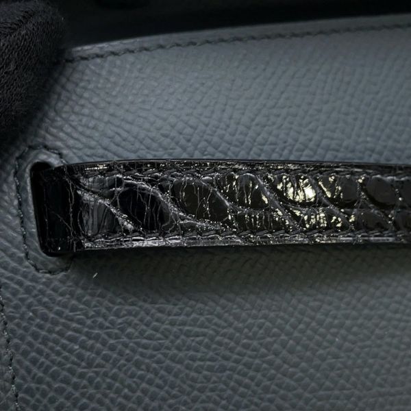 エルメス ケリーウォレット ロング トゥーゴー タッチ グリミスティ/ブラック/シルバー金具 エプソン/アリゲーター W刻印